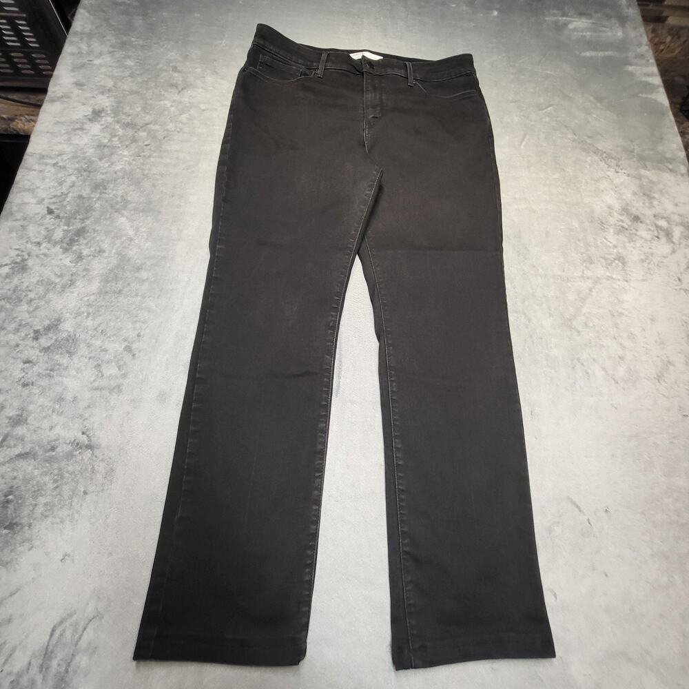 Signature By Levi Strauss Jeans Womens 12? Black Straight Slim Stretch 5-Pocket